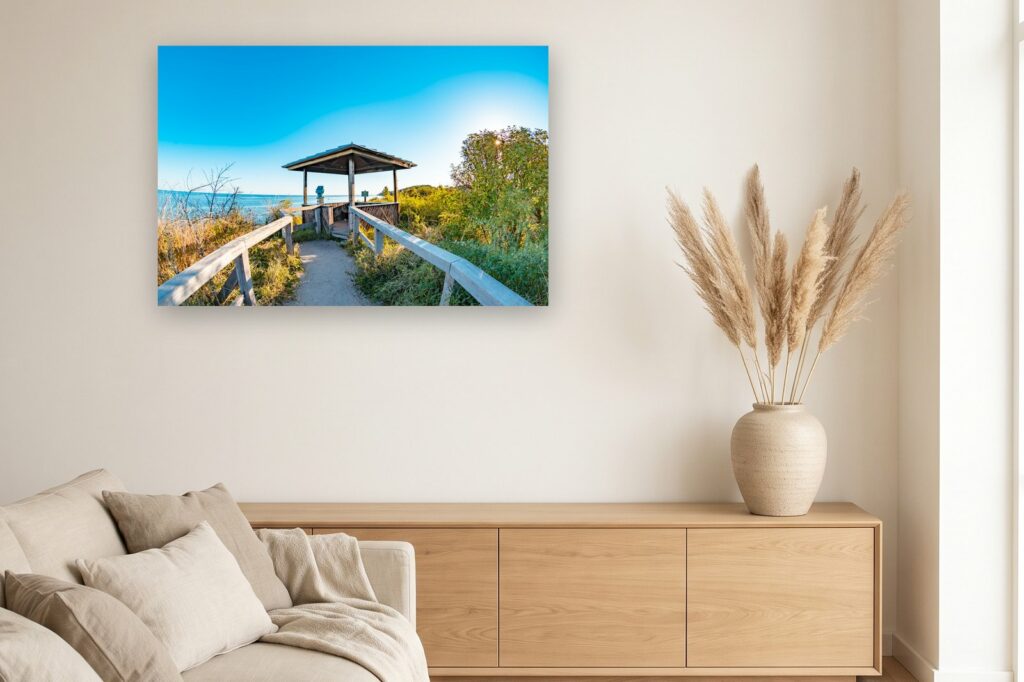 Leinwand Rerik 20 als 120 x 80 cm Leinwand im Wohnzimmer