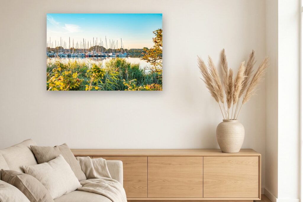 Leinwand Rerik 22 als 120 x 80 cm Leinwand im Wohnzimmer
