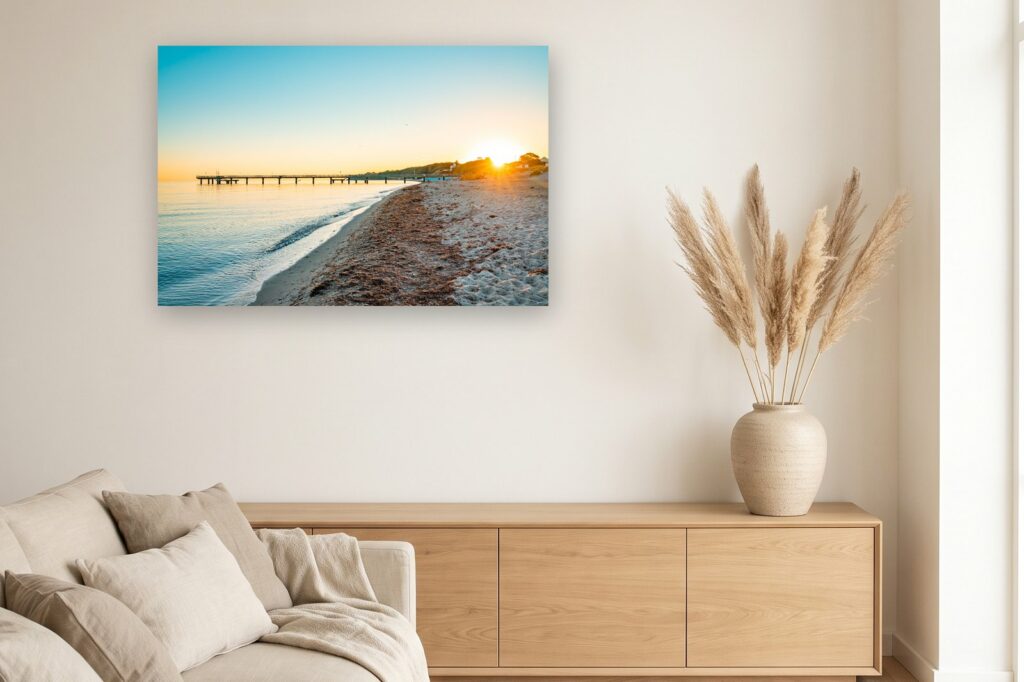 Leinwand Rerik 24 als 120 x 80 cm Leinwand im Wohnzimmer