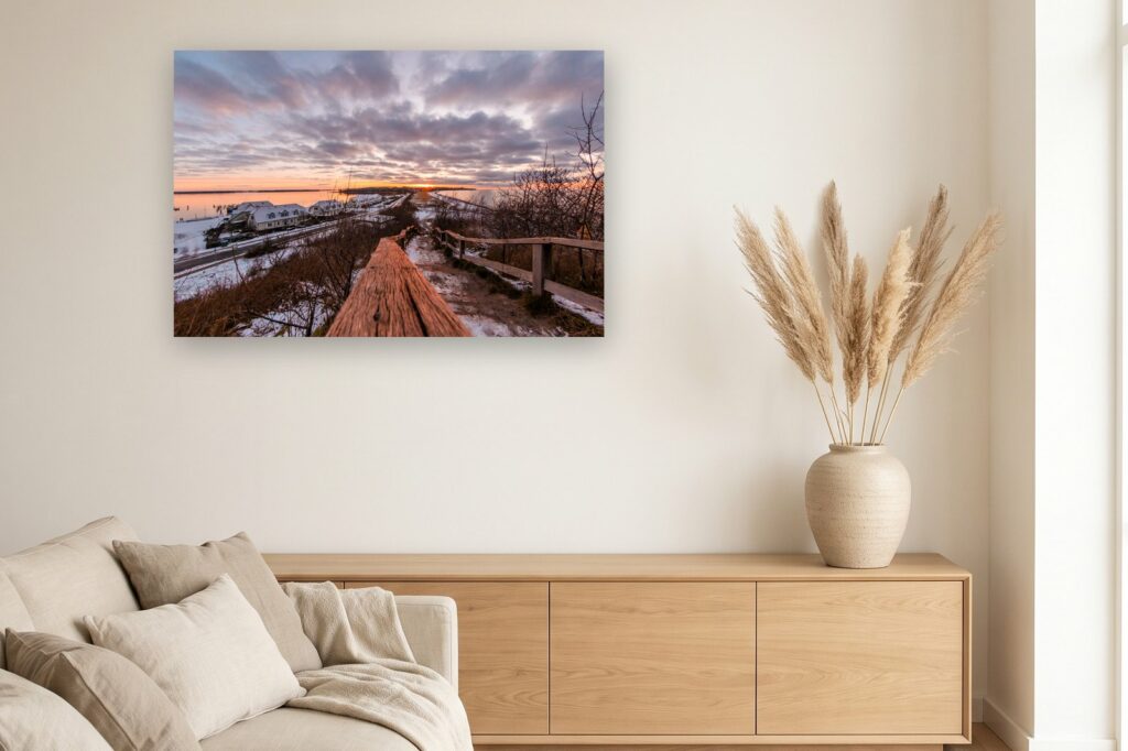 Leinwand Rerik 3 als 120 x 80 cm Leinwand im Wohnzimmer