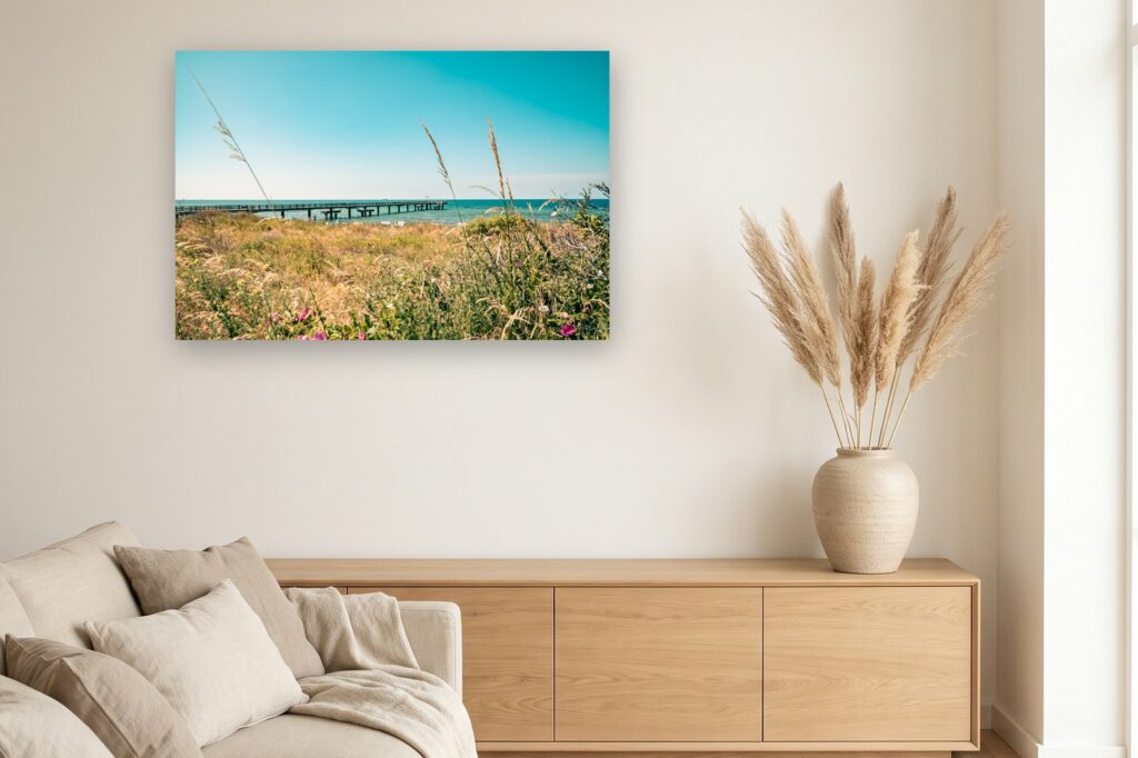 Leinwand Rerik 6 als 120 x 80 cm Leinwand im Wohnzimmer