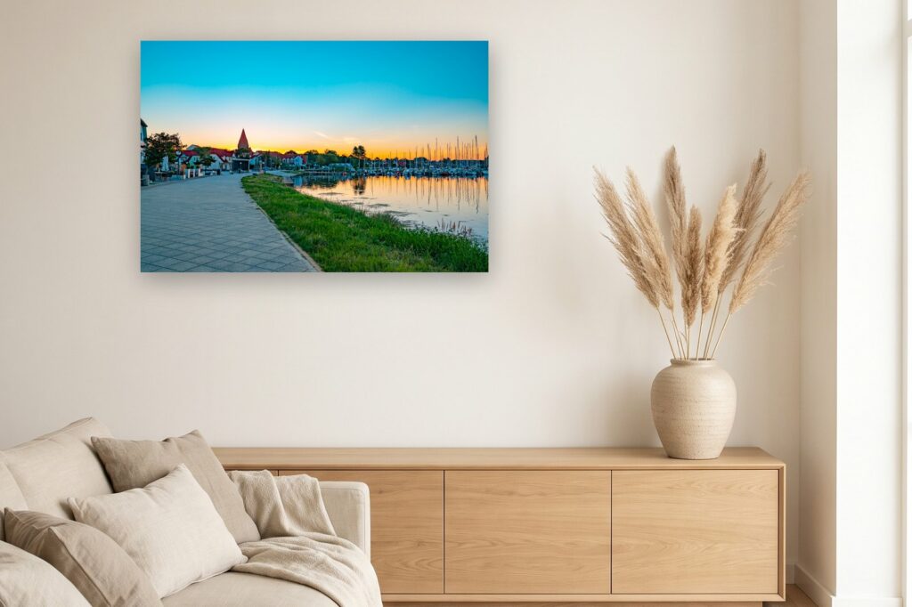 Leinwand Rerik 7 als 120 x 80 cm Leinwand im Wohnzimmer