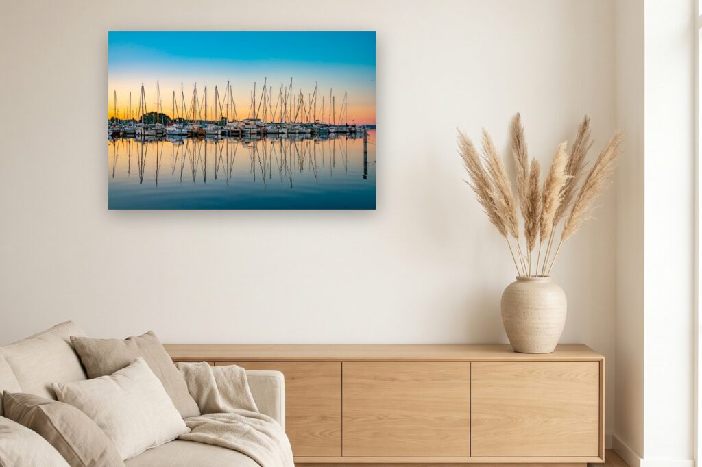 Leinwand Rerik 8 als 120 x 80 cm Leinwand im Wohnzimmer