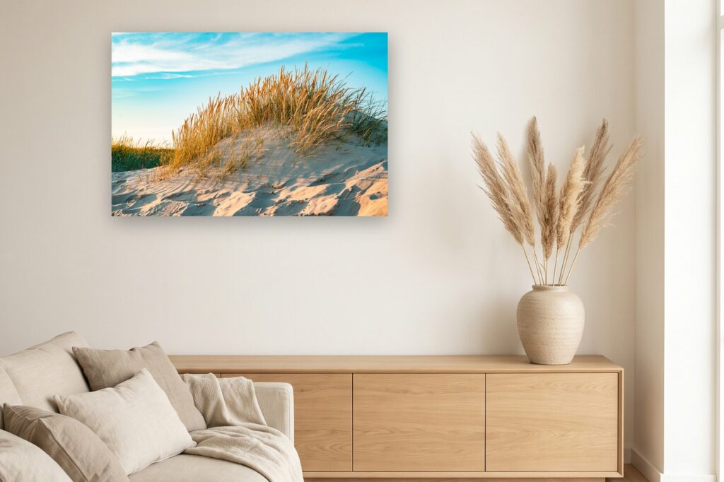 Leinwand Rømø 15 als 120 x 80 cm Leinwand im Wohnzimmer