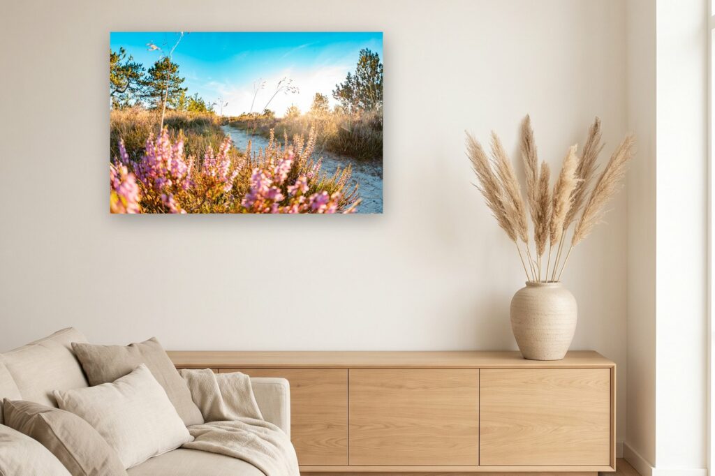 Leinwand Rømø 16 als 120 x 80 cm Leinwand im Wohnzimmer