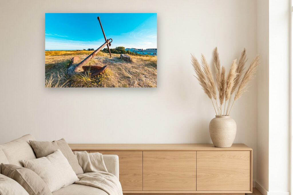 Leinwand Rømø 17 als 120 x 80 cm Leinwand im Wohnzimmer
