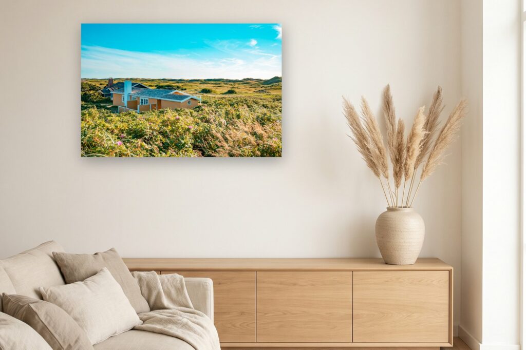 Leinwand Rømø 18 als 120 x 80 cm Leinwand im Wohnzimmer