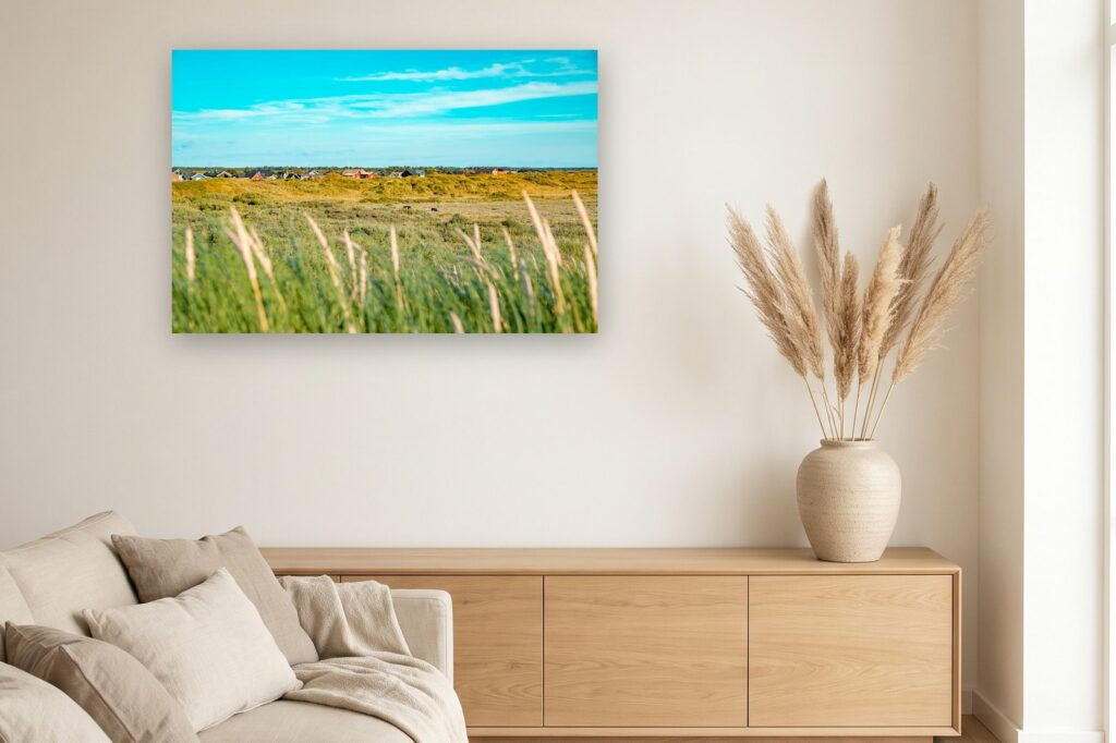 Leinwand Rømø 21 als 120 x 80 cm Leinwand im Wohnzimmer