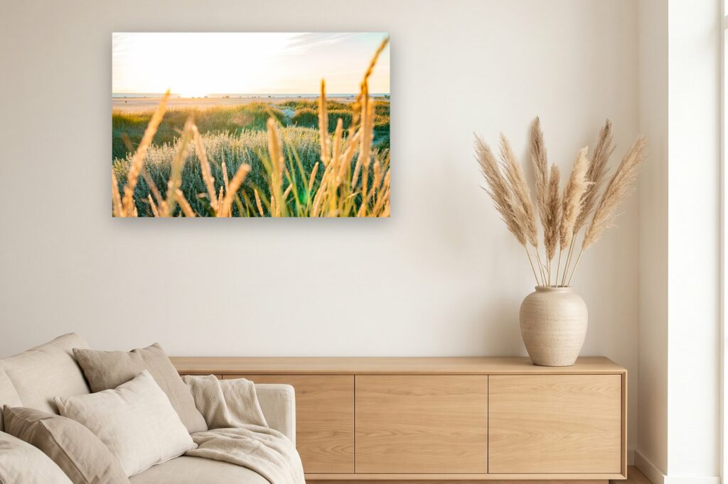 Leinwand Rømø 23 als 120 x 80 cm Leinwand im Wohnzimmer