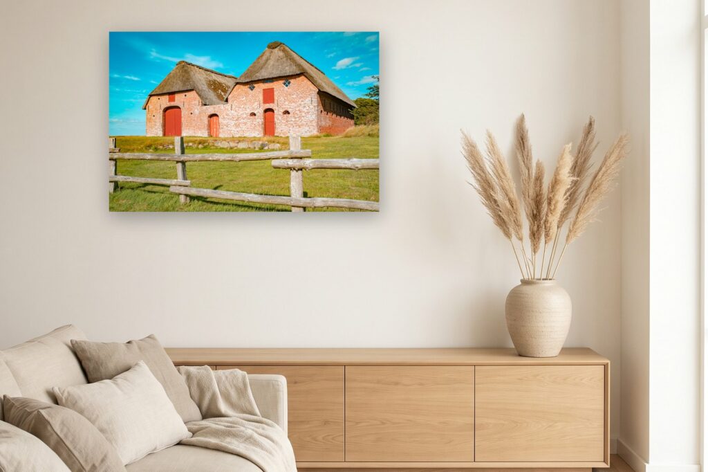 Leinwand Rømø 4 als 120 x 80 cm Leinwand im Wohnzimmer