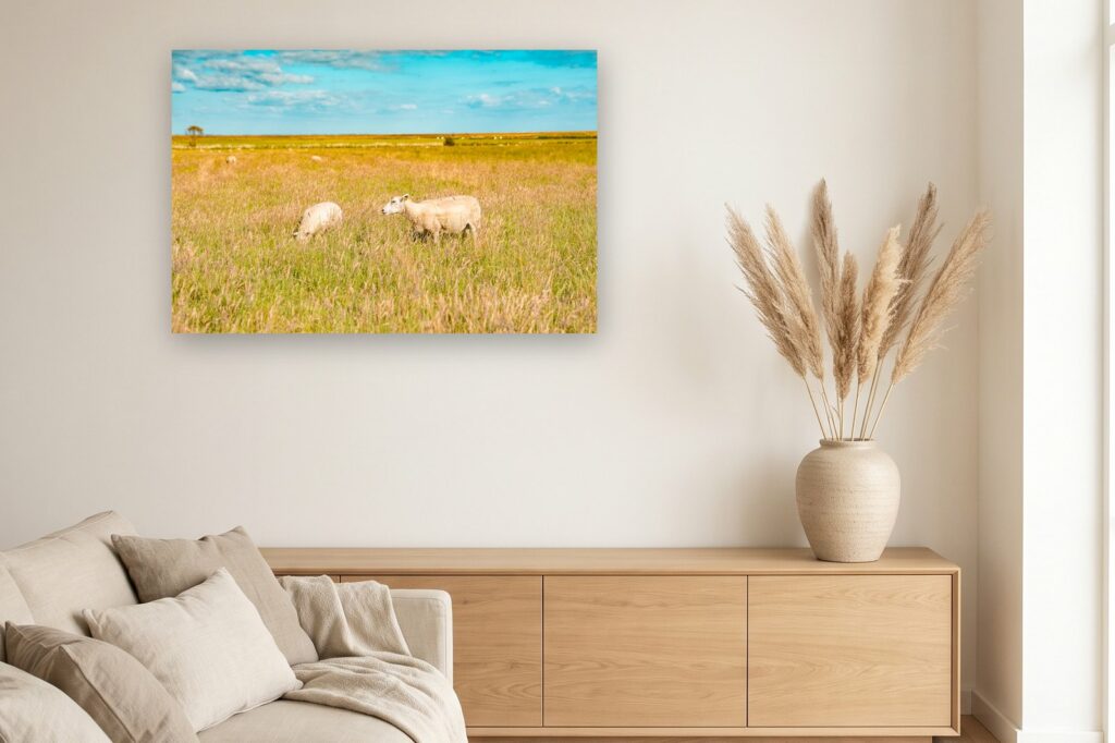 Leinwand Rømø 5 als 120 x 80 cm Leinwand im Wohnzimmer