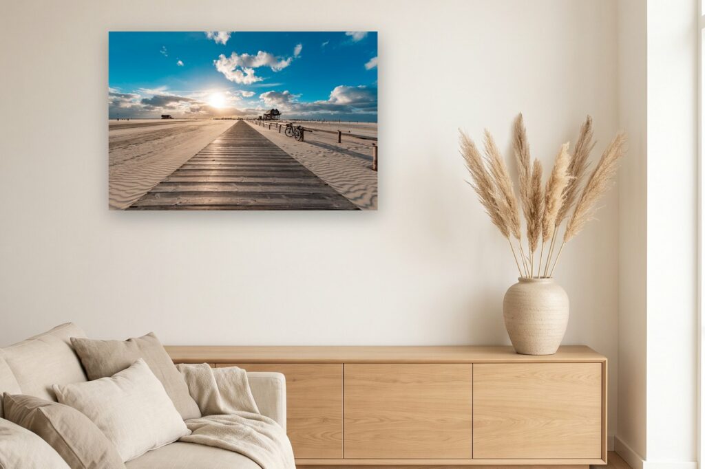 Leinwand Sankt Peter-Ording 14 als 120 x 80 cm Leinwand im Wohnzimmer