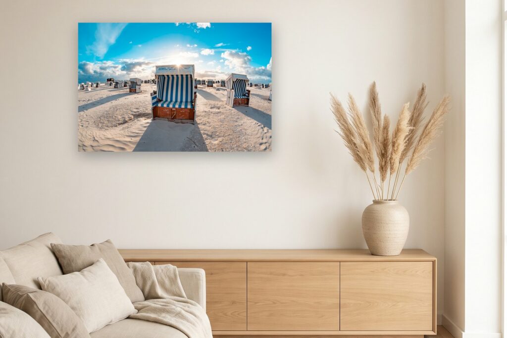 Leinwand Sankt Peter-Ording 15 als 120 x 80 cm Leinwand im Wohnzimmer