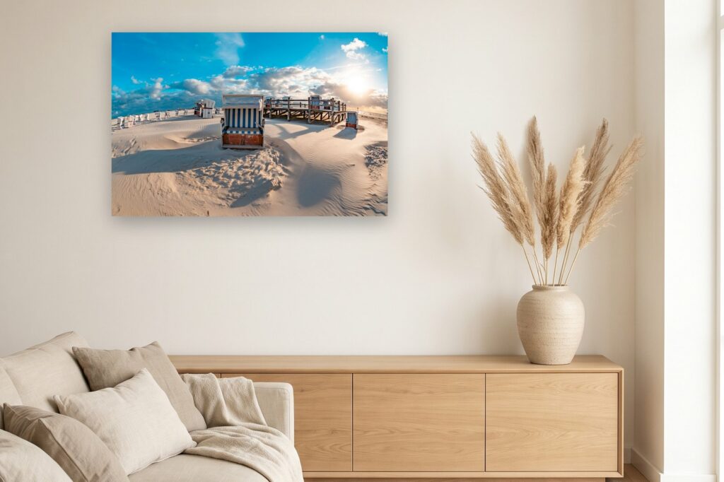 Leinwand Sankt Peter-Ording 16 als 120 x 80 cm Leinwand im Wohnzimmer