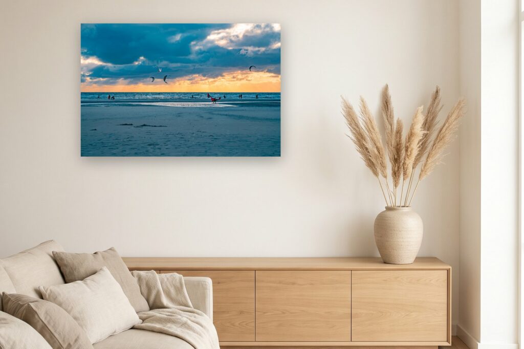 Leinwand Sankt Peter-Ording 17 als 120 x 80 cm Leinwand im Wohnzimmer