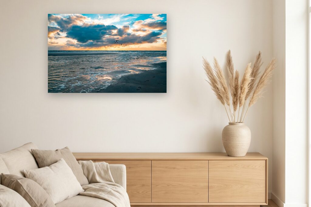 Leinwand Sankt Peter-Ording 18 als 120 x 80 cm Leinwand im Wohnzimmer