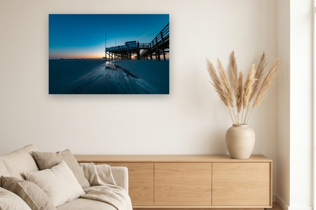 Leinwand Sankt Peter-Ording 19 als 120 x 80 cm Leinwand im Wohnzimmer