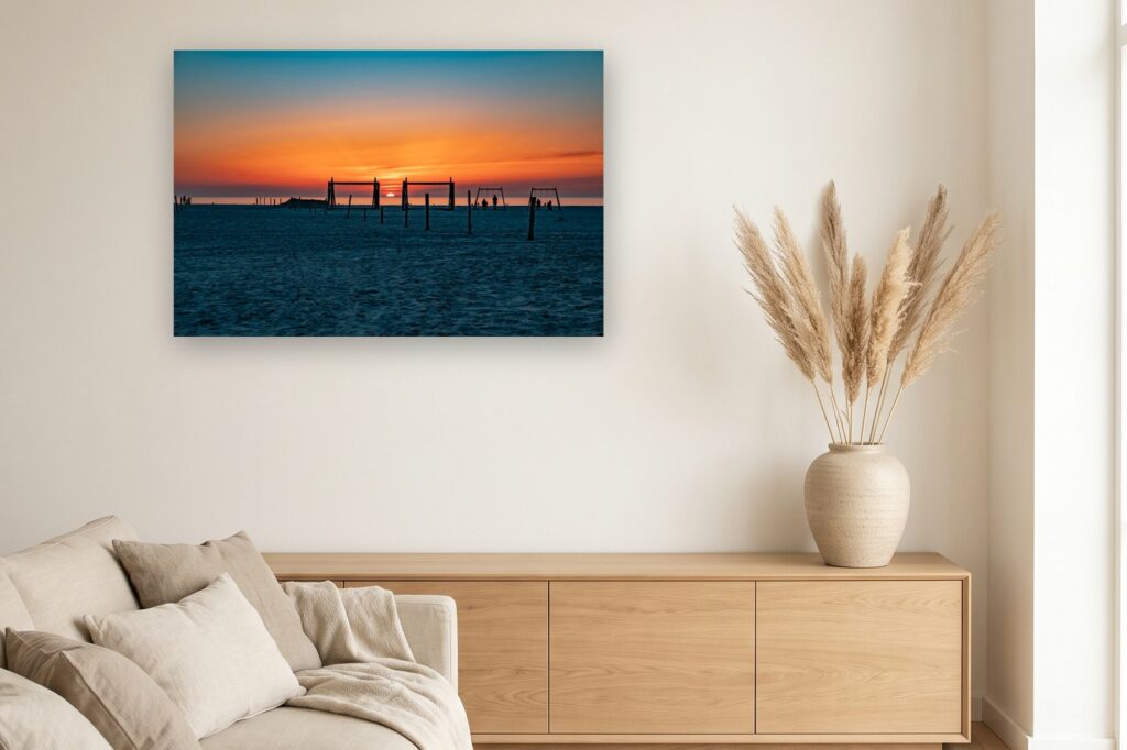 Leinwand Sankt Peter-Ording 4 als 120 x 80 cm Leinwand im Wohnzimmer