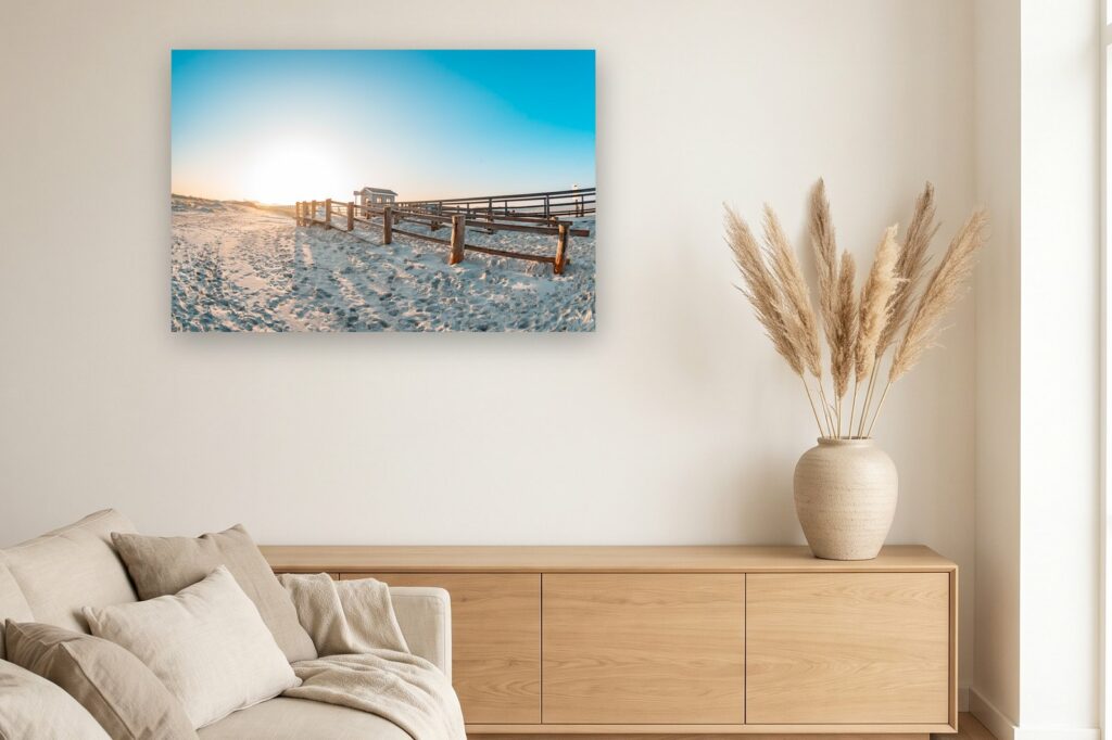 Leinwand Sankt Peter-Ording 5 als 120 x 80 cm Leinwand im Wohnzimmer