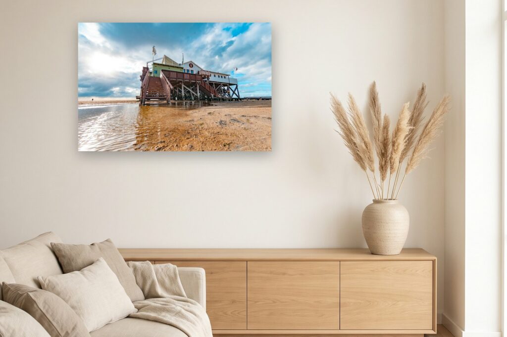 Leinwand Sankt Peter-Ording 8 als 120 x 80 cm Leinwand im Wohnzimmer
