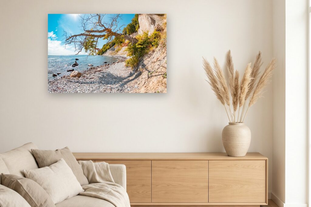 Leinwand Sassnitz 1 als 120 x 80 cm Leinwand im Wohnzimmer