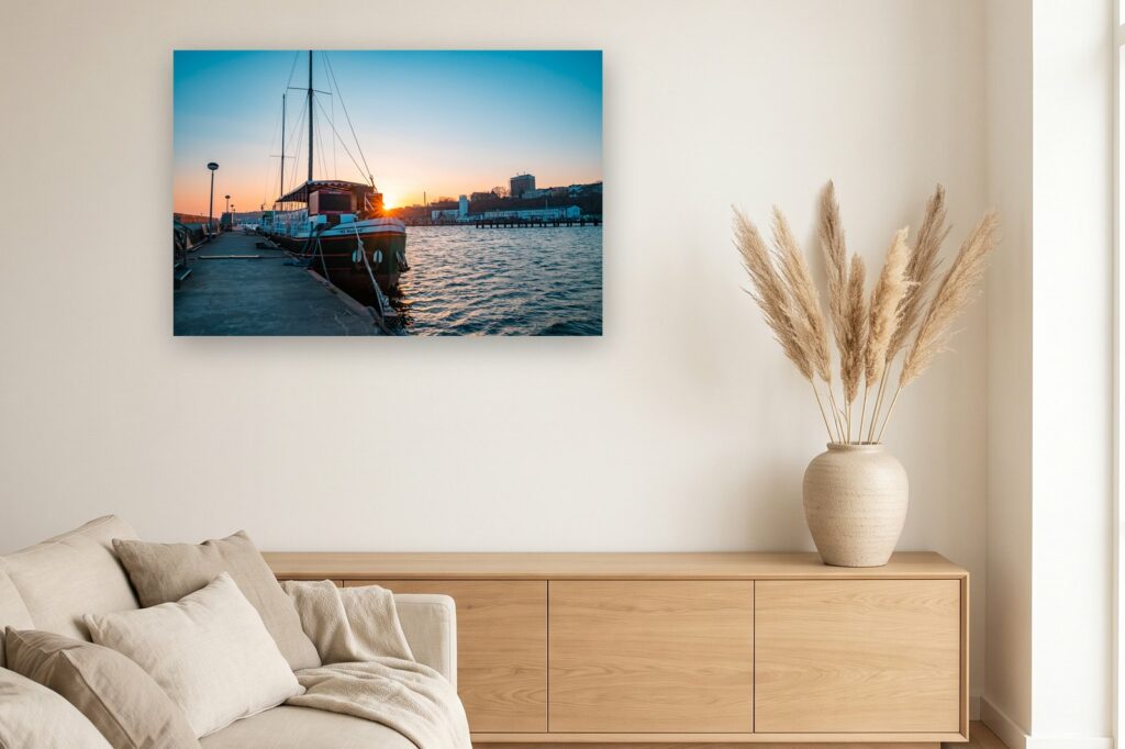Leinwand Sassnitz 10 als 120 x 80 cm Leinwand im Wohnzimmer