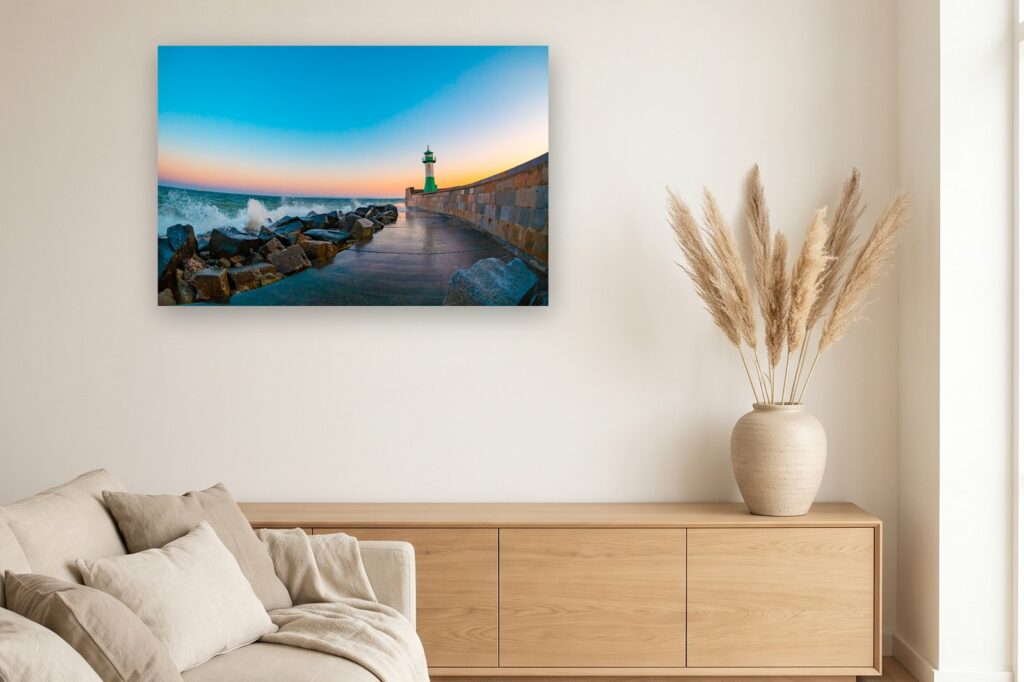 Leinwand Sassnitz 11 als 120 x 80 cm Leinwand im Wohnzimmer