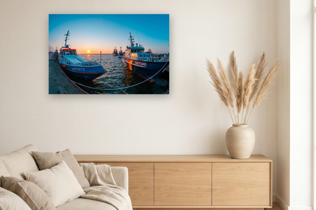 Leinwand Sassnitz 4 als 120 x 80 cm Leinwand im Wohnzimmer