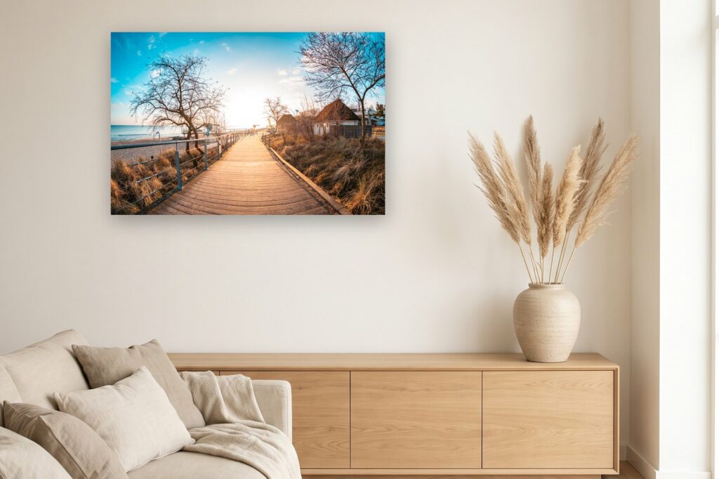 Leinwand Scharbeutz 1 als 120 x 80 cm Leinwand im Wohnzimmer