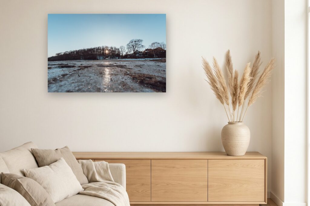Leinwand Scharbeutz 12 als 120 x 80 cm Leinwand im Wohnzimmer