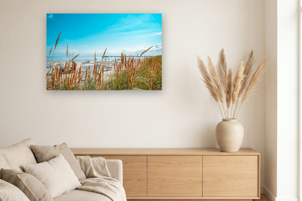 Leinwand Scharbeutz 13 als 120 x 80 cm Leinwand im Wohnzimmer