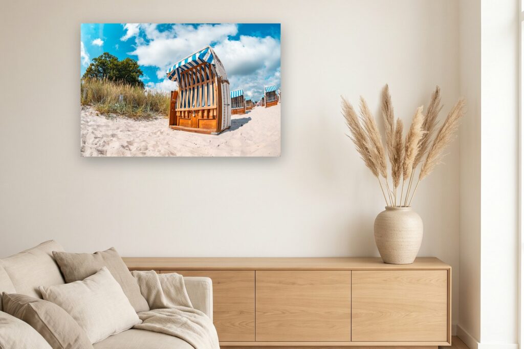 Leinwand Scharbeutz 14 als 120 x 80 cm Leinwand im Wohnzimmer