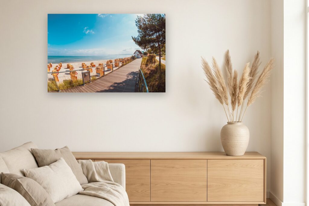 Leinwand Scharbeutz 15 als 120 x 80 cm Leinwand im Wohnzimmer