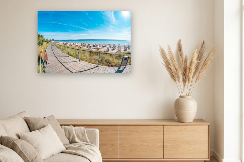 Leinwand Scharbeutz 17 als 120 x 80 cm Leinwand im Wohnzimmer