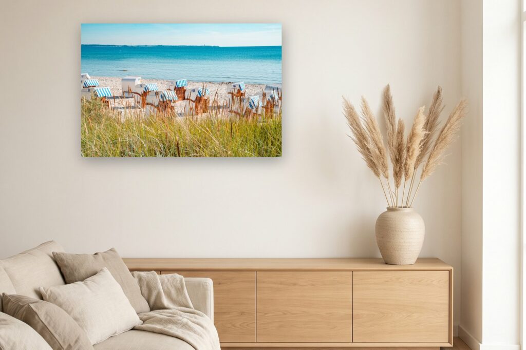 Leinwand Scharbeutz 19 als 120 x 80 cm Leinwand im Wohnzimmer
