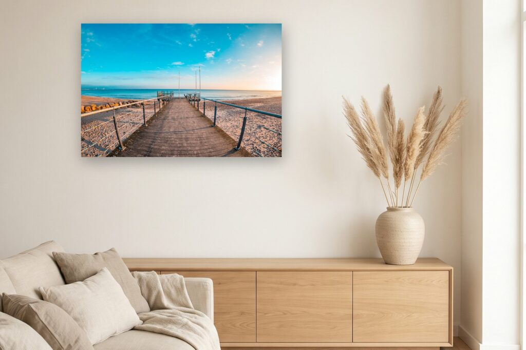 Leinwand Scharbeutz 2 als 120 x 80 cm Leinwand im Wohnzimmer