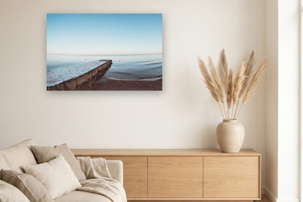 Leinwand Scharbeutz 22 als 120 x 80 cm Leinwand im Wohnzimmer