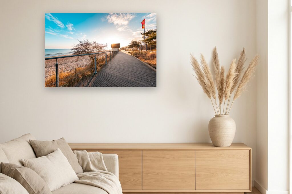 Leinwand Scharbeutz 7 als 120 x 80 cm Leinwand im Wohnzimmer