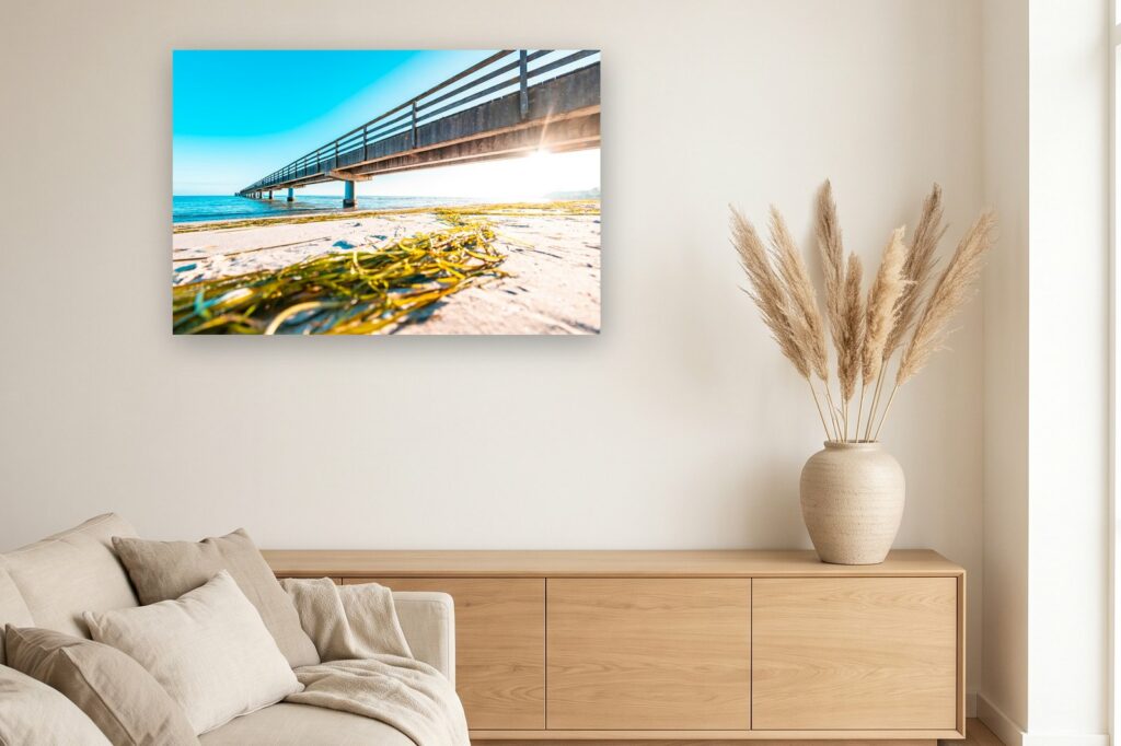 Leinwand Scharbeutz 8 als 120 x 80 cm Leinwand im Wohnzimmer