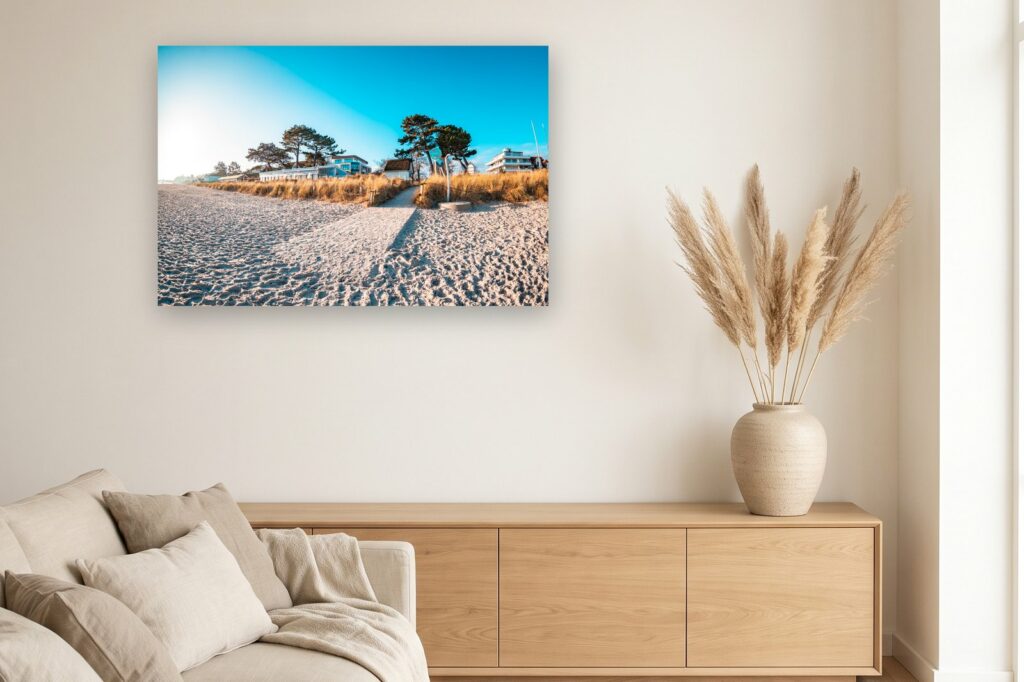 Leinwand Scharbeutz 9 als 120 x 80 cm Leinwand im Wohnzimmer