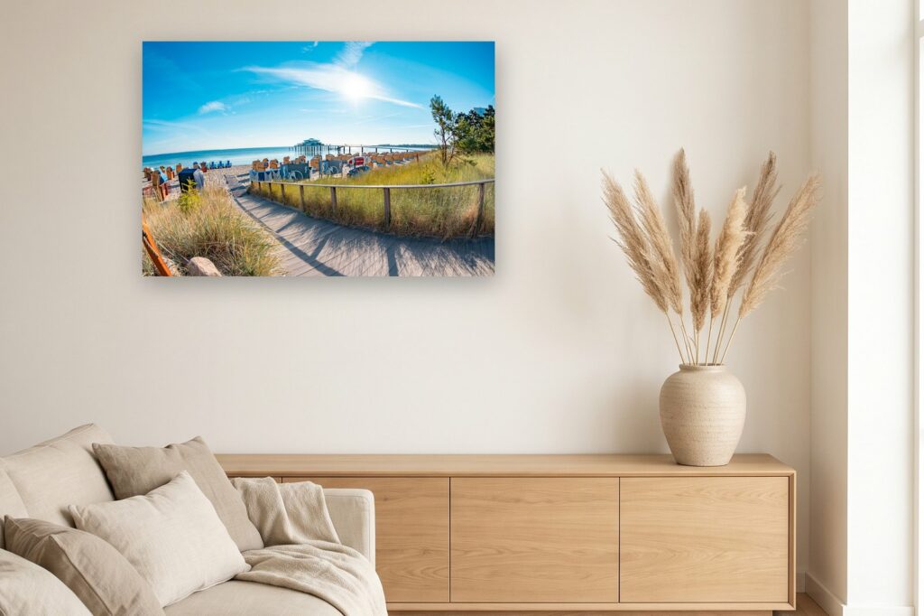 Leinwand Timmendorfer Strand / Niendorf 15 als 120 x 80 cm Leinwand im Wohnzimmer