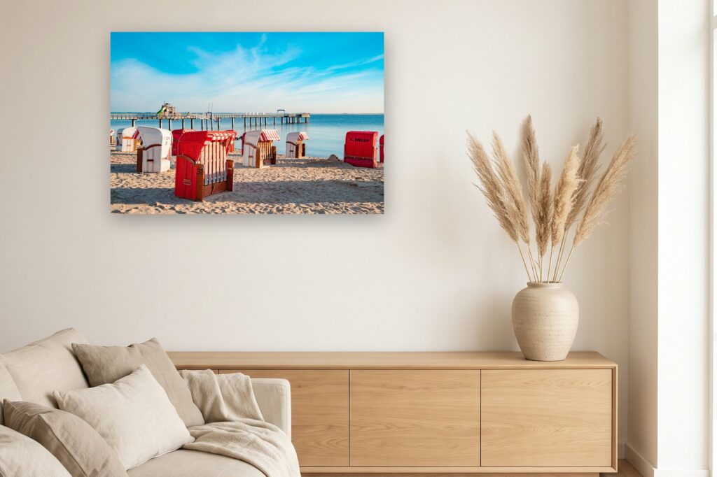 Leinwand Timmendorfer Strand / Niendorf 5 als 120 x 80 cm Leinwand im Wohnzimmer
