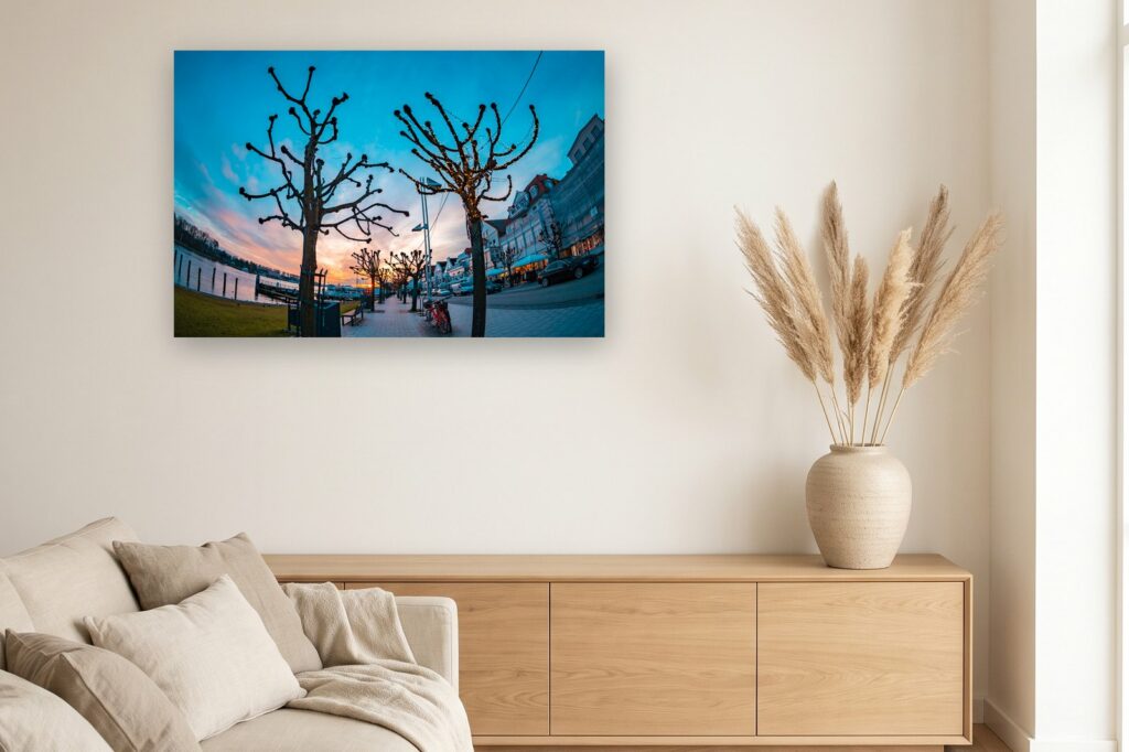 Leinwand Travemünde 1 als 120 x 80 cm Leinwand im Wohnzimmer