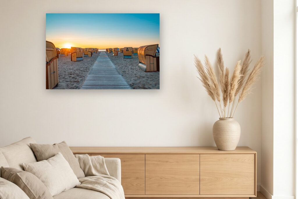 Leinwand Travemünde 10 als 120 x 80 cm Leinwand im Wohnzimmer