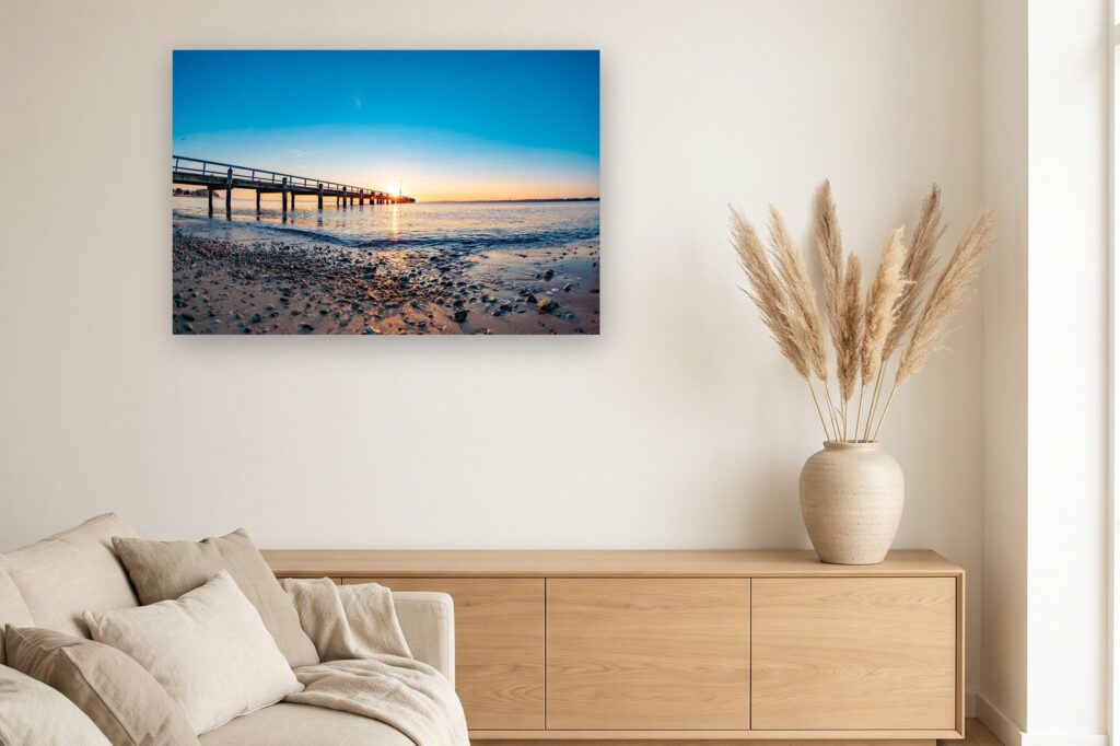 Leinwand Travemünde 12 als 120 x 80 cm Leinwand im Wohnzimmer