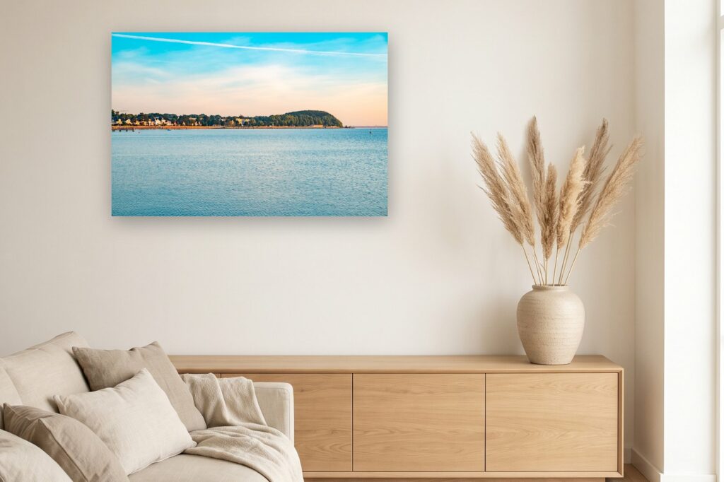 Leinwand Travemünde 16 als 120 x 80 cm Leinwand im Wohnzimmer