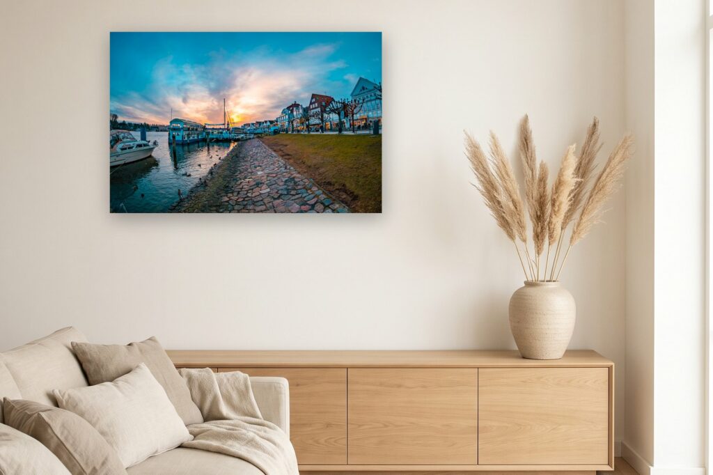 Leinwand Travemünde 2 als 120 x 80 cm Leinwand im Wohnzimmer