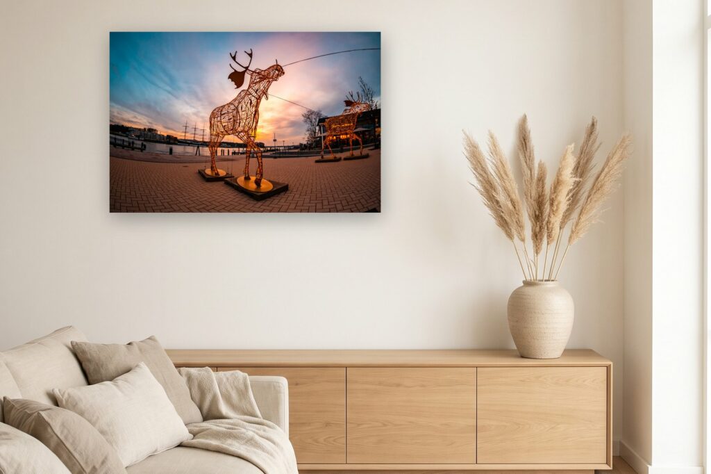 Leinwand Travemünde 3 als 120 x 80 cm Leinwand im Wohnzimmer
