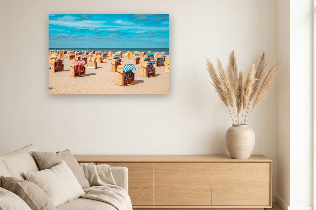 Leinwand Travemünde 6 als 120 x 80 cm Leinwand im Wohnzimmer
