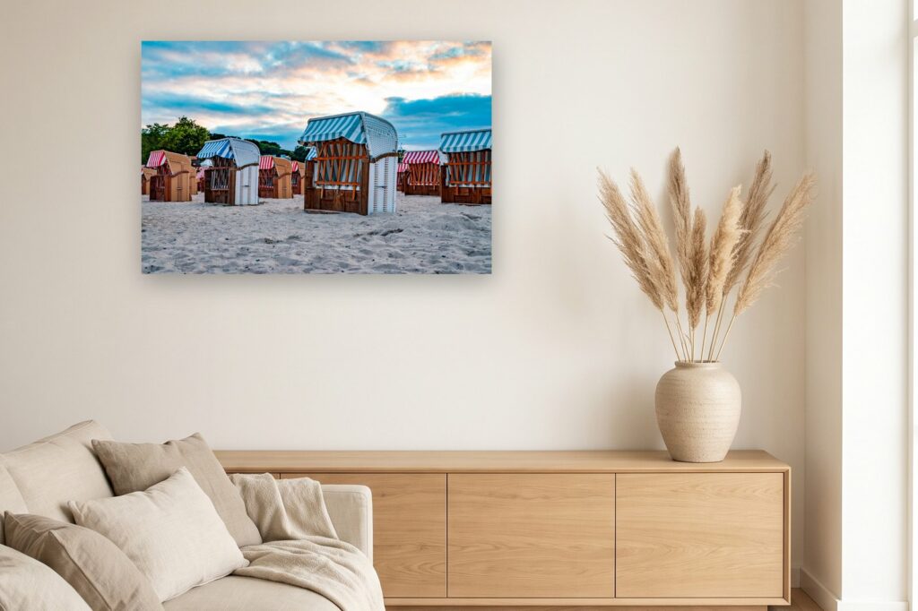 Leinwand Travemünde 7 als 120 x 80 cm Leinwand im Wohnzimmer